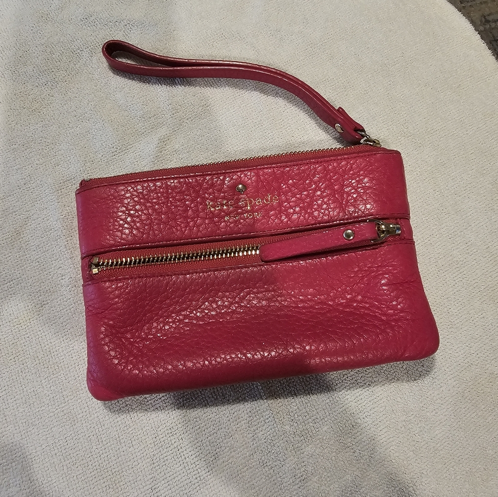 Kate Spade Pink Leather Wristlet